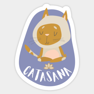 Kitty Cat Yoga Asana Poses Sticker